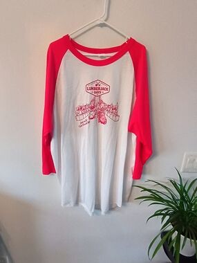 Stillwater MN Lumberjack Days Graphic Raglan T Shirt Augusta Sportswear 3XL Red